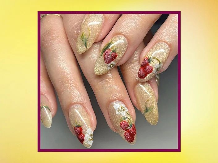 almond shaped nails that complement various nail art designs