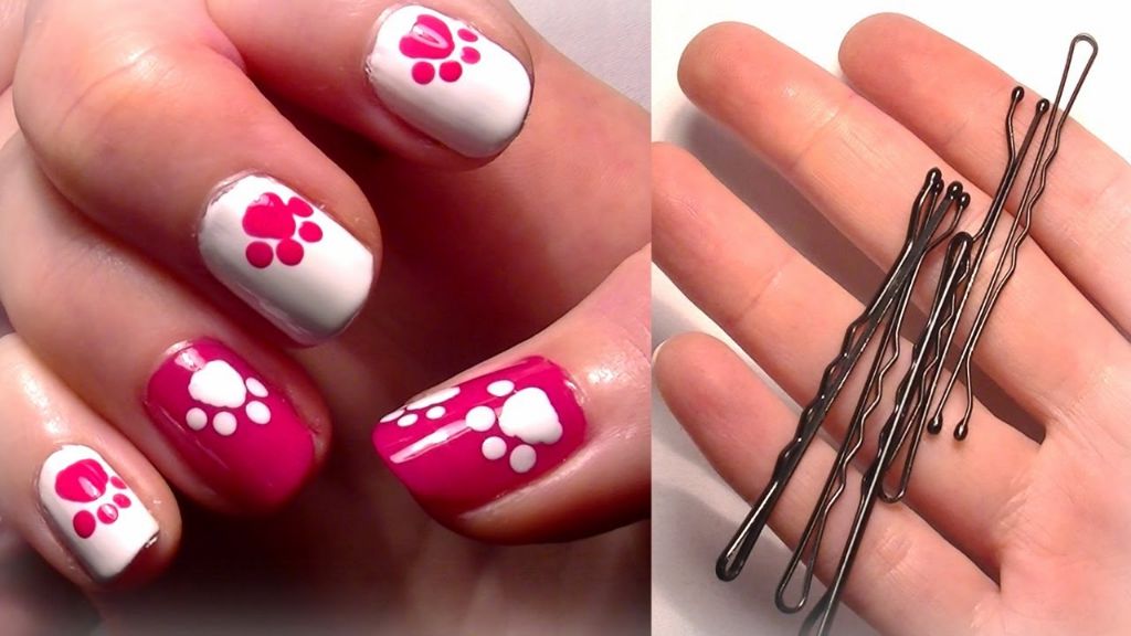 bobby pins can create cute designs on nails that only require a few supplies.