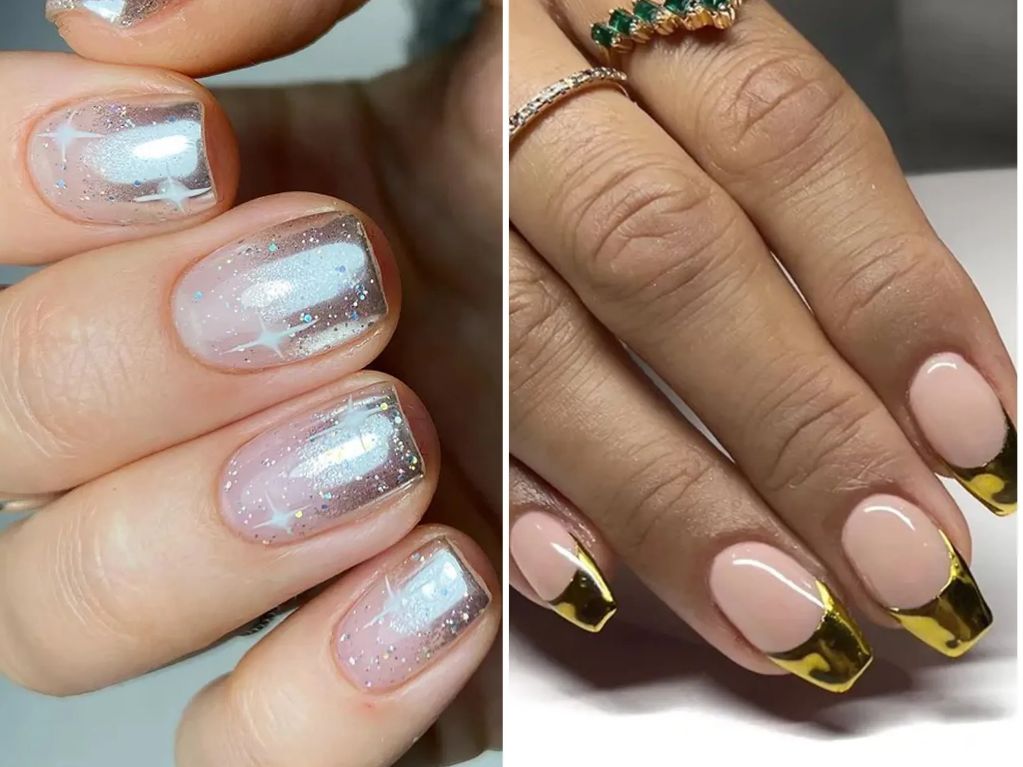 glitter and gems create eye-catching nail embellishments
