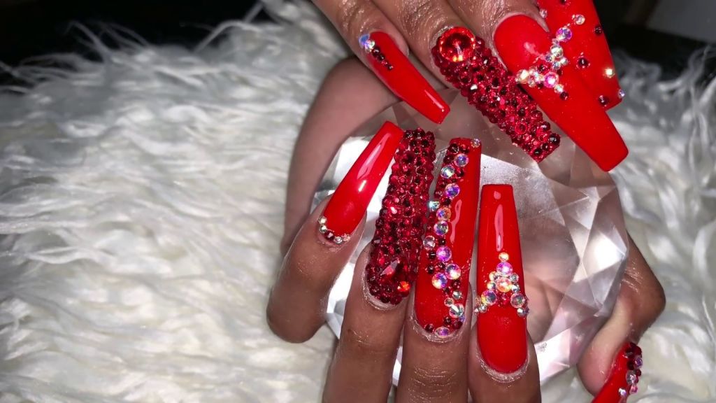 long red acrylic nails
