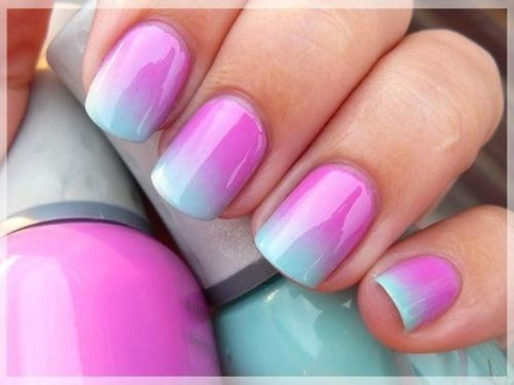 photo of ombre nails with blended gradient effect