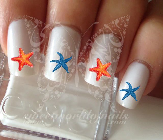 starfish nail art design